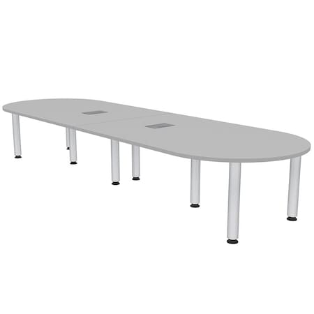 Skutchi Designs 45 in W, 120 in L, 29 in H, Engineered Wood Top, Grey H-RAC-46119PT-01-EL